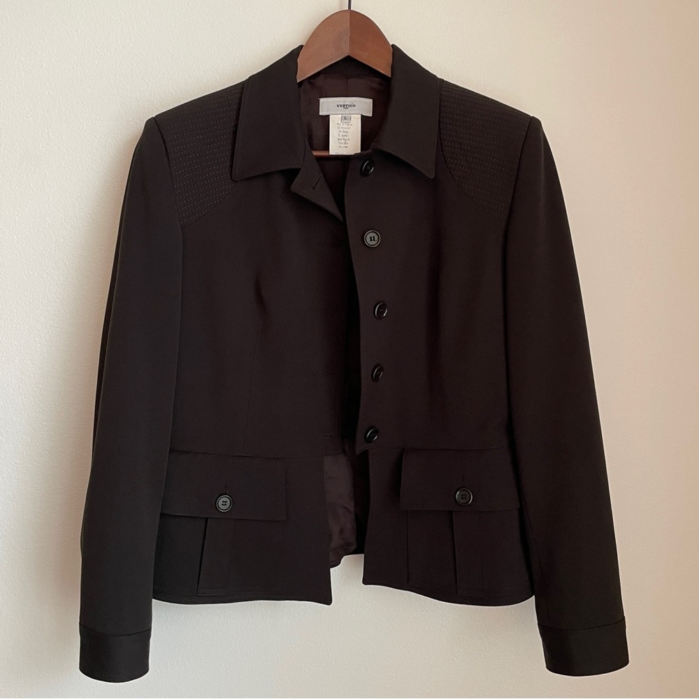 Vertigo Paris Blazer Structured Fitted Button Dow… - image 7